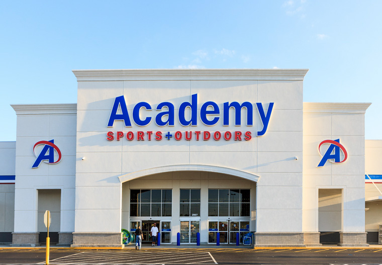 Shop Academy Sports + Outdoors At Academy Sports + Outdoors, we make it easier for everyone to enjoy more sports and outdoors. At each of our + locations, we carry a wide range of quality hunting, fishing and camping equipment, patio sets and barbecue grills, along with sports and recreation products, at everyday low prices.8/10(7).